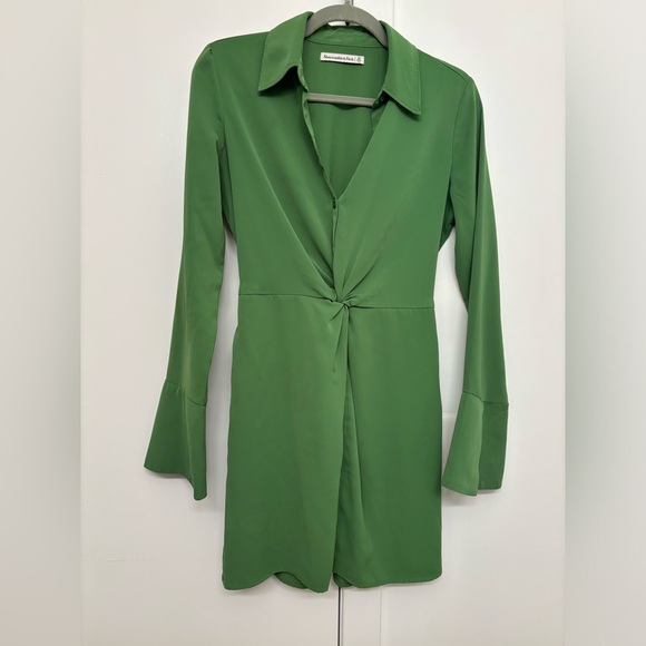 A&F Green Button Down Dress - Picture 4 of 5